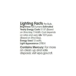 Tcp 13w 925 Lm Twister Fluorescent Compact Bulb (2700k) (12-Pack) -Sylvania || Coast || GENERIC Shop 327923 WebOnly Lg