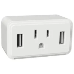 Cube Dual Usb 1 Outlet Led Night Light