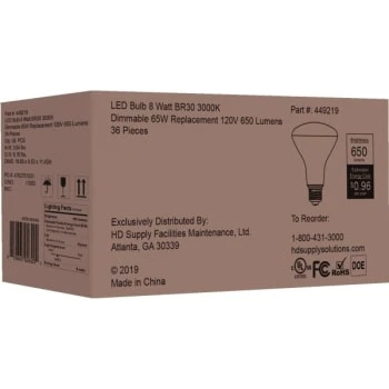Maintenance Warehouse® 8w Br30 Led Reflector Bulb (3000k) (36-Pack) 2 Maintenance Warehouse® 8w Br30 Led Reflector Bulb (3000k) (36-Pack) - Image 2