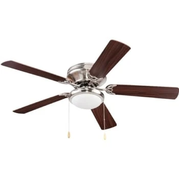 Seasons® 52 In. 5-Blade Led Ceiling Fan W/ Light (Brushed Nickel) 1 Seasons® 52 In. 5-Blade Led Ceiling Fan W/ Light (Brushed Nickel)