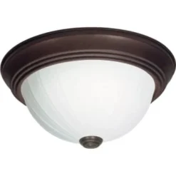 Satco® 3-Light Incandescent Flush Mount Light (Old Bronze)