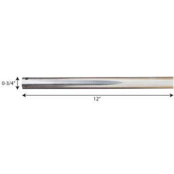 Progress Lighting Brushed Nickel Airpro 12 Ceiling Fan Downrod 2 Progress Lighting Brushed Nickel Airpro 12 Ceiling Fan Downrod - Image 2